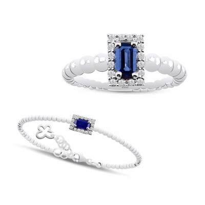 0.84 Karat Safir Pırlanta Set - IDL Sertifikalı - 1